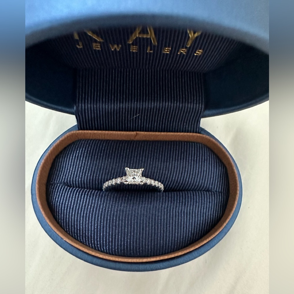 14K Gold Engagement Ring with Diamonds